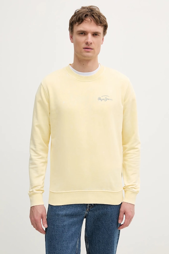 Pepe Jeans bluza bawełniana nadruk żółty PM582918