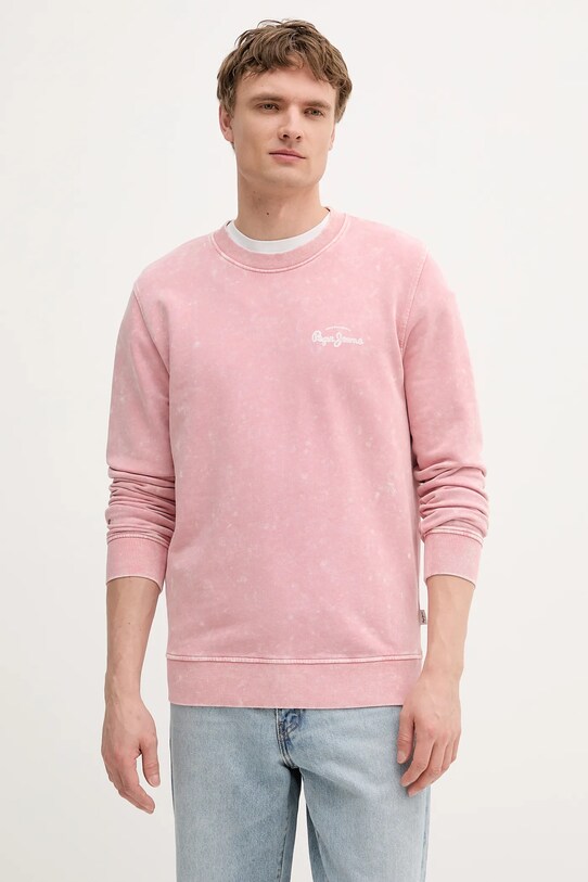 Pepe Jeans bluza bawełniana nadruk różowy PM582918