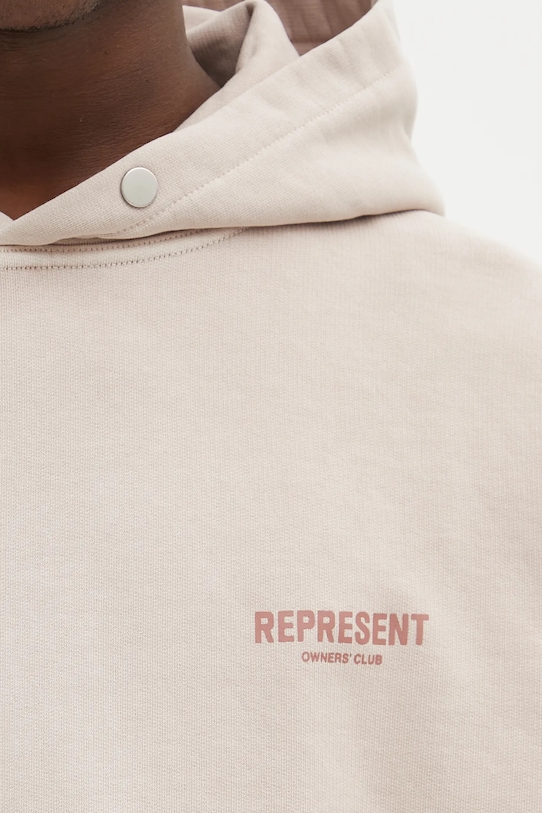 Represent bluza bawełniana Owners Club beżowy OCM41113