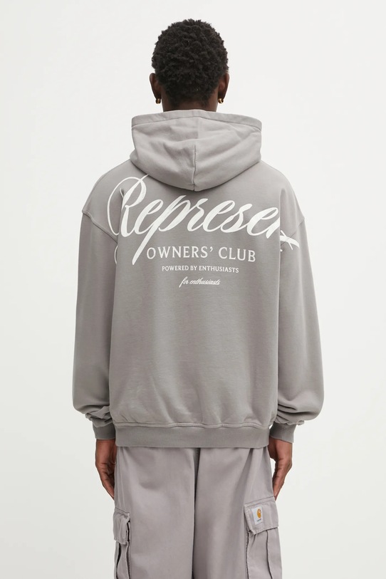 Odzież Represent bluza bawełniana Owners Club Script OCM41200 szary