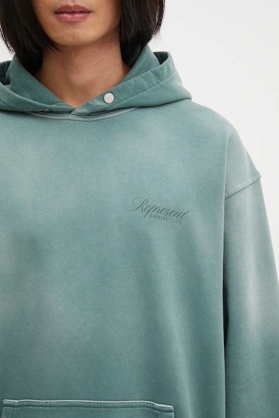 Represent bluza bawełniana Owners Club Script zielony OCM41200
