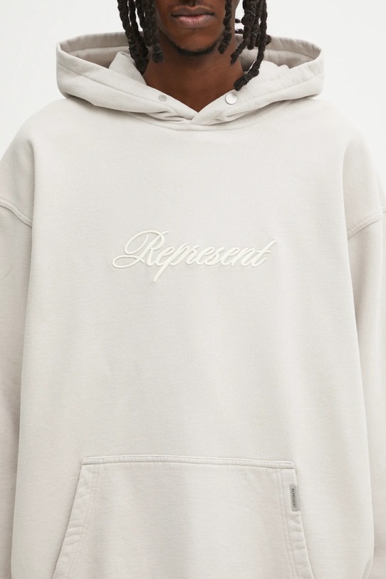 Бавовняна кофта Represent Script Logo бежевий MLM100028