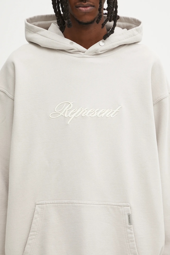 Represent cotton sweatshirt Script Logo beige MLM100028