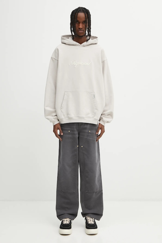 Represent cotton sweatshirt Script Logo MLM100028 beige