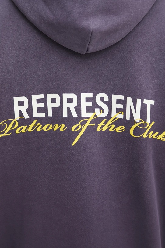 Represent bluza bawełniana Patron Of The Club Hoodie fioletowy MLM4270