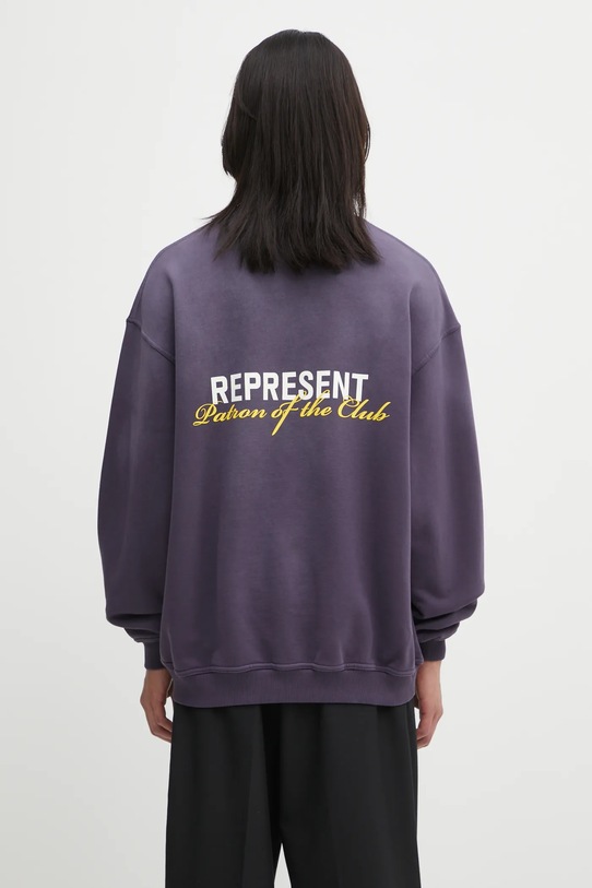 Odzież Represent bluza bawełniana Patron of the Club MLM4272 fioletowy