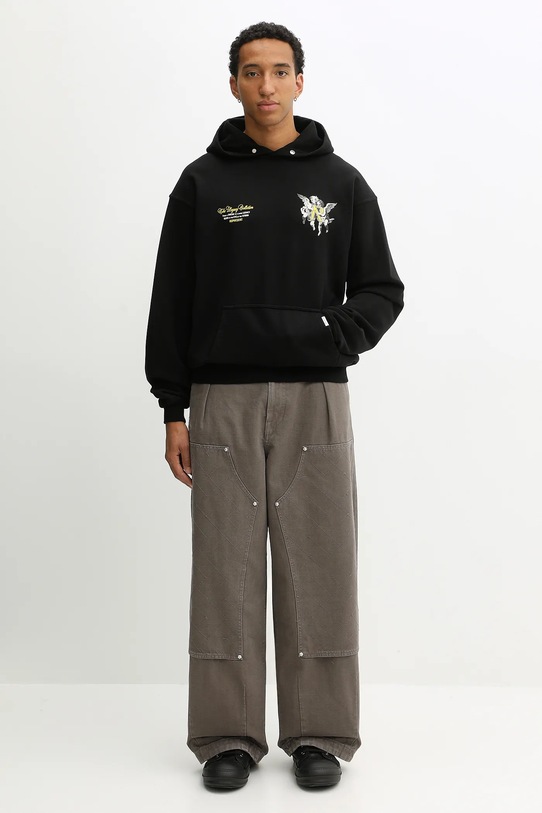 Βαμβακερή μπλούζα Represent Legacy Cherubs MLM100370 μαύρο