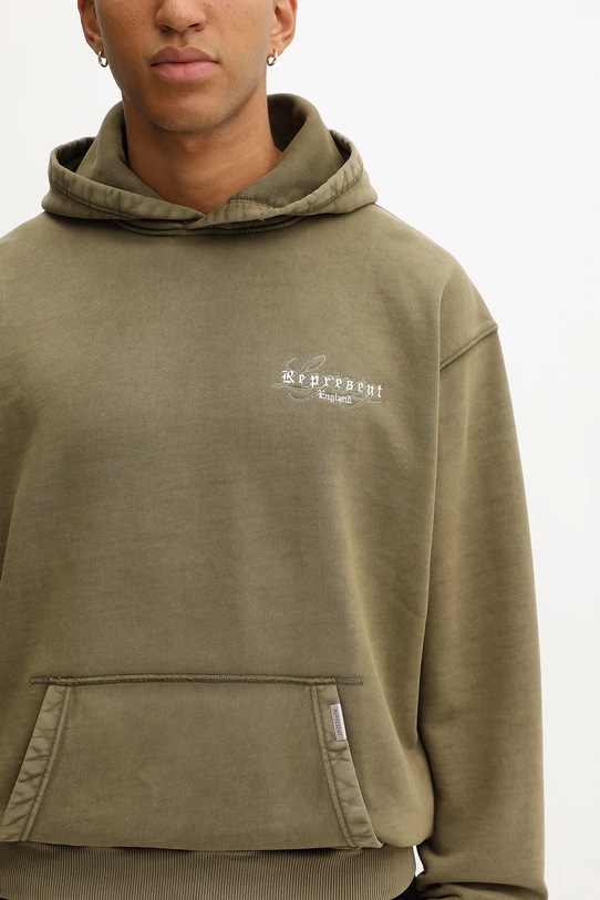 Represent bluza bawełniana England Legacy zielony MLM100374