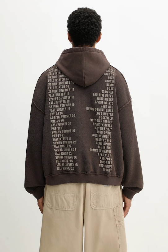 Odzież Represent bluza dwustronna bawełniana Reversible Living Legacy Tour MLM100366 brązowy