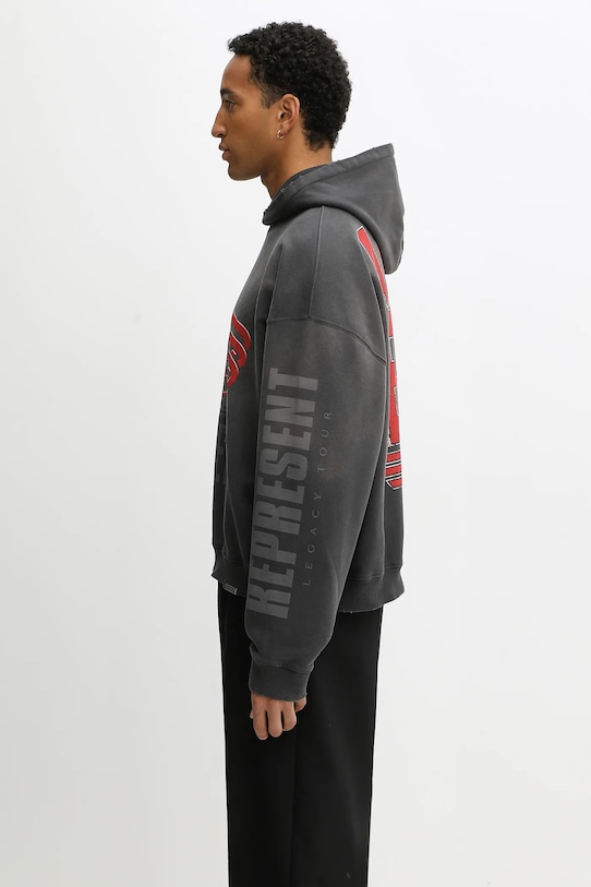 Світшот двосторонній бавовняний Represent Reversible Living Legacy Falcon MLM100681 сірий AW25