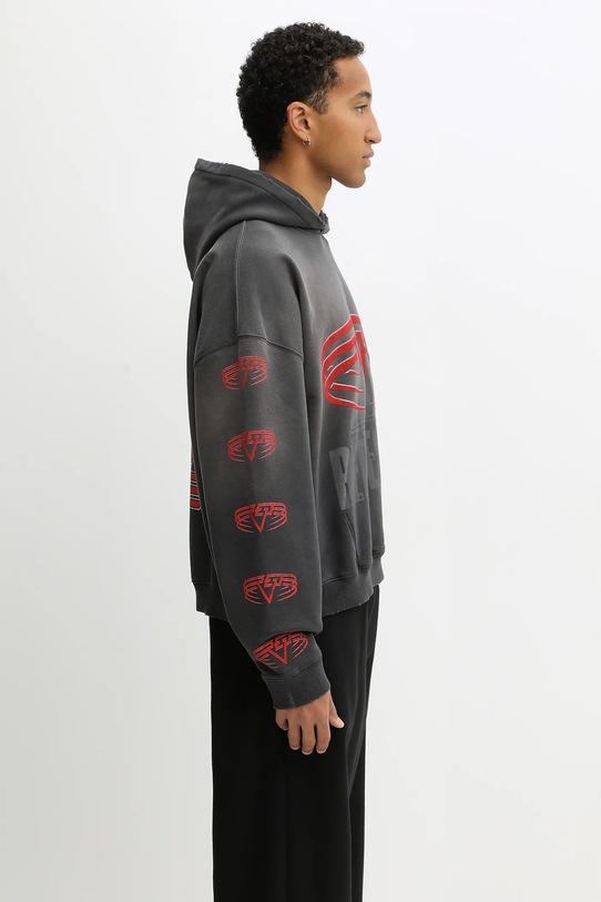 Represent bluza dwustronna bawełniana Reversible Living Legacy Falcon szary MLM100681