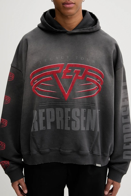 Світшот двосторонній бавовняний Represent Reversible Living Legacy Falcon MLM100681 сірий