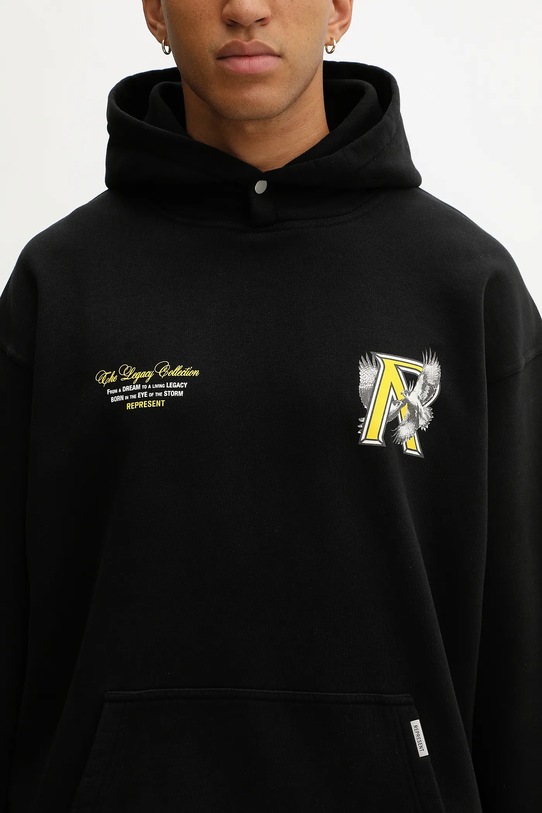 Represent bluza bawełniana LEGACY FALCONS czarny MLM100734