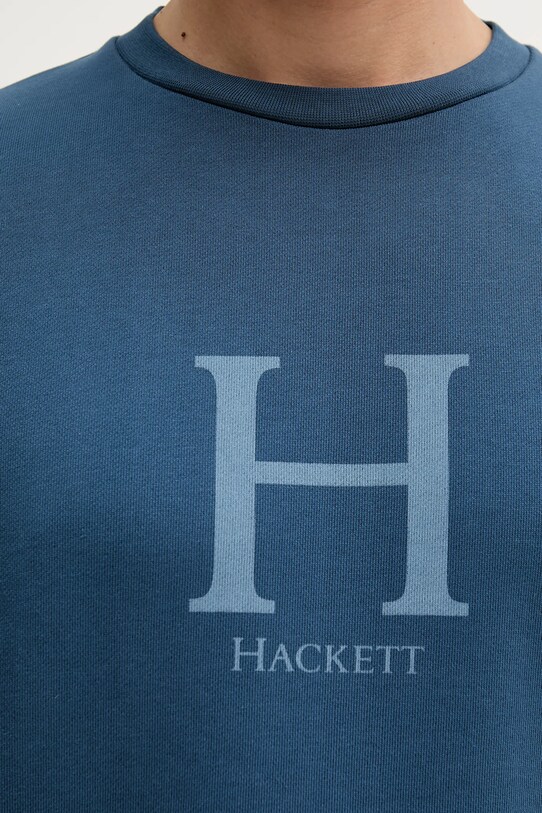 Bavlněná mikina Hackett London HM5800002 modrá