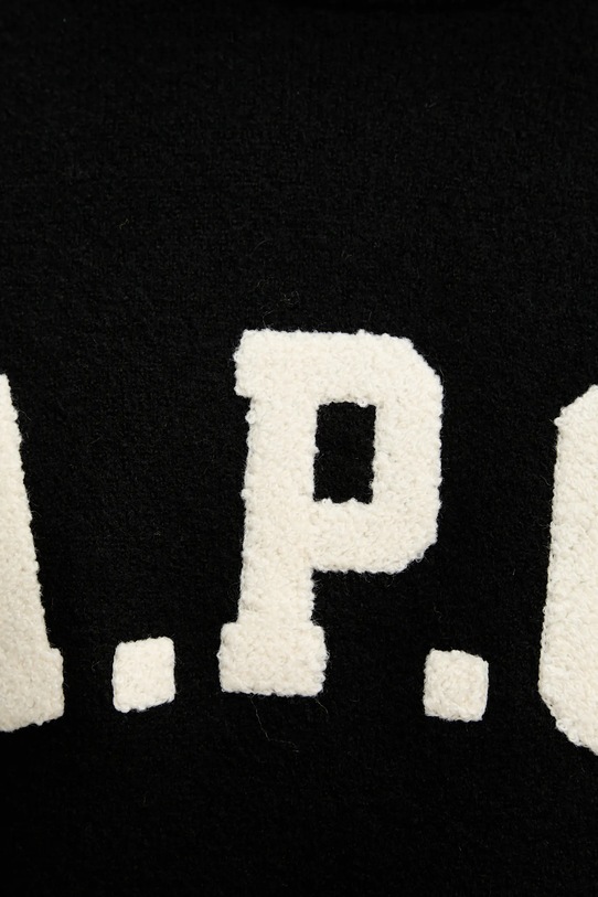A.P.C. sweter wełniany pull jay WVBDK.H23458 czarny
