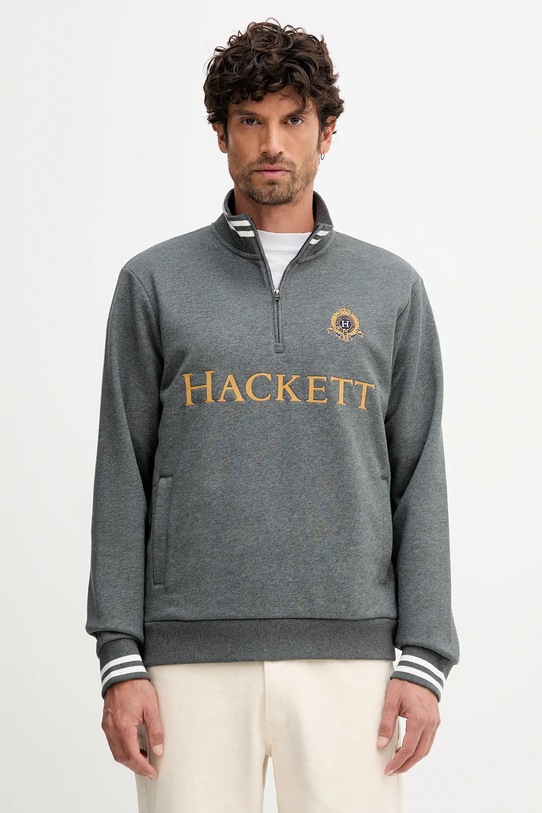 Mikina Hackett London bez kapucne sivá HM5800022