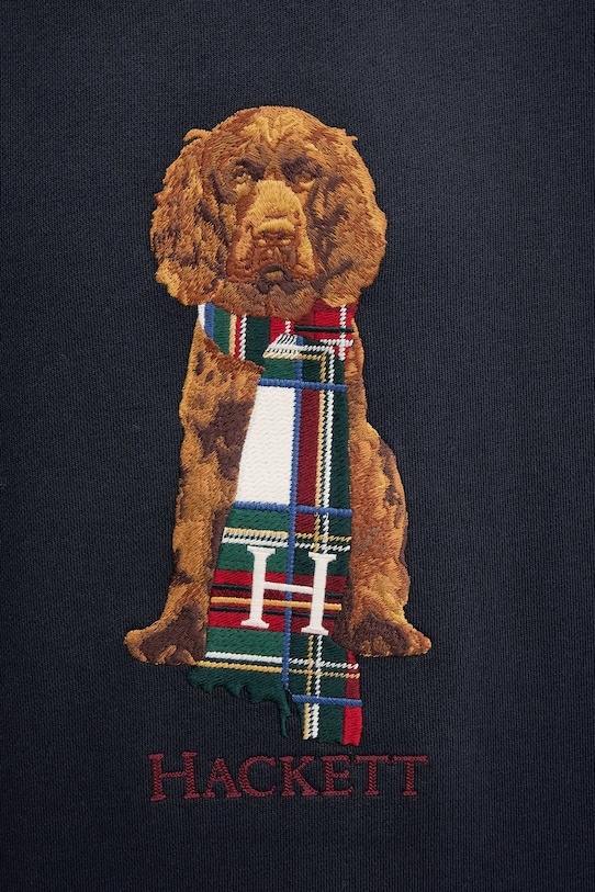 Hackett London bluza bawełniana HM5800015 granatowy