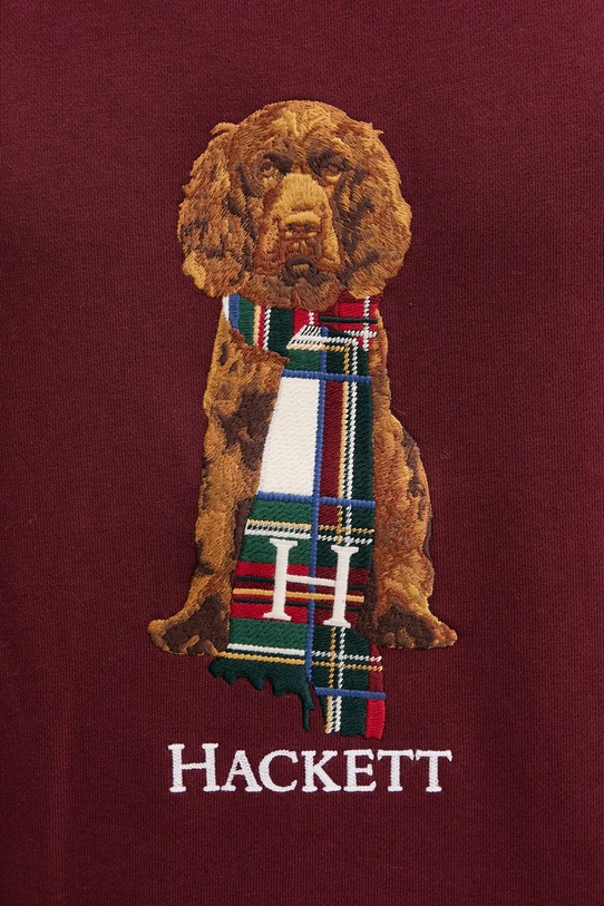 Hackett London hanorac de bumbac HM5800015 burgundia