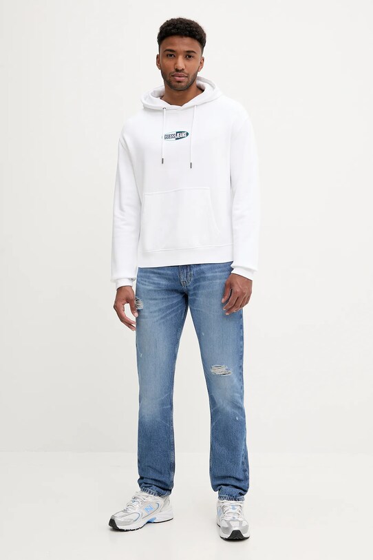 Bavlněná mikina Guess Jeans M5YQ02.KCPR1 bílá AW25