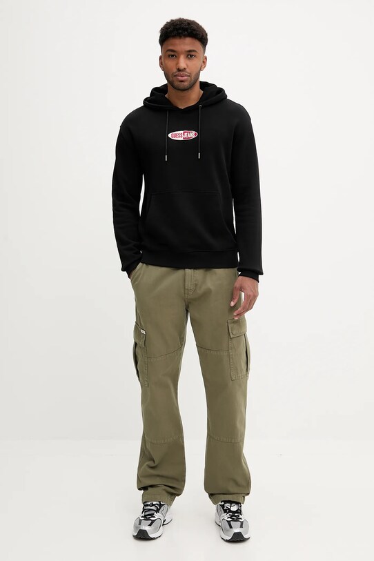 Guess Jeans felpa in cotone M5YQ02.KCPR1 nero AW25