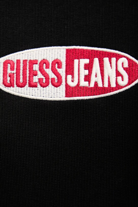 Βαμβακερή μπλούζα Guess Jeans M5YQ02.KCPR1 μαύρο