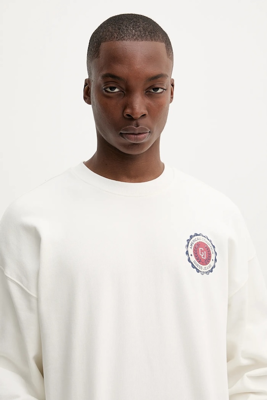 Guess Jeans bluza bawełniana beżowy M5YQ13.KCPR1