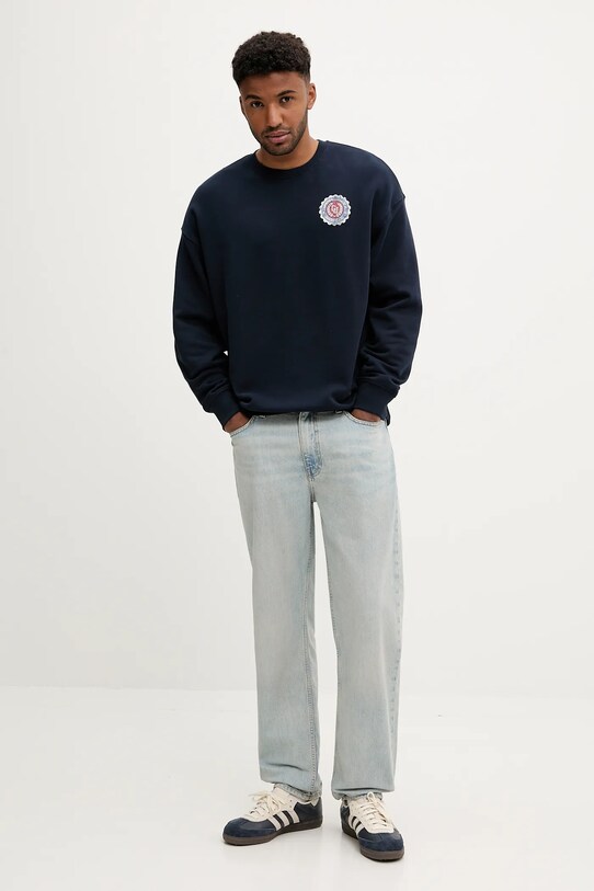 Guess Jeans felpa in cotone M5YQ13.KCPR1 blu navy AW25