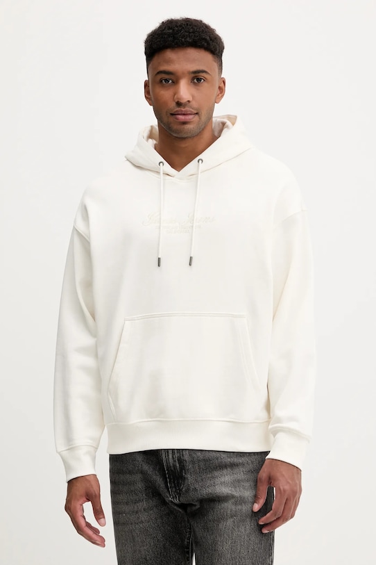 Bavlnená mikina Guess Jeans nášivka béžová M5YQ16.KCPR1