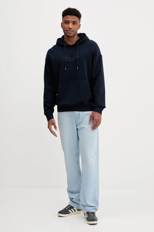 Βαμβακερή μπλούζα Guess Jeans M5YQ16.KCPR1 σκούρο μπλε AW25