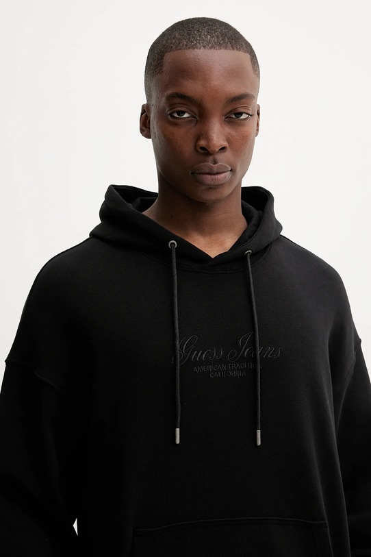 Guess Jeans bluza bawełniana czarny M5YQ16.KCPR1