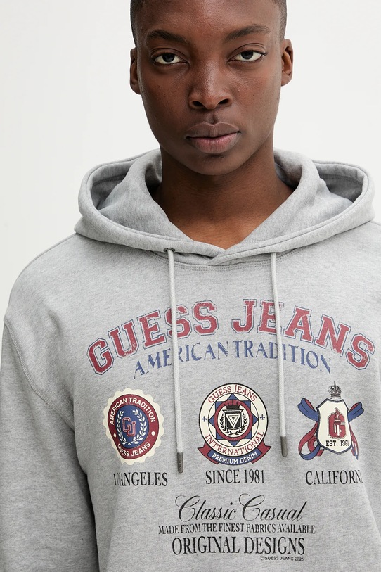 Guess Jeans bluza bawełniana szary M5YQ18.KCPR1