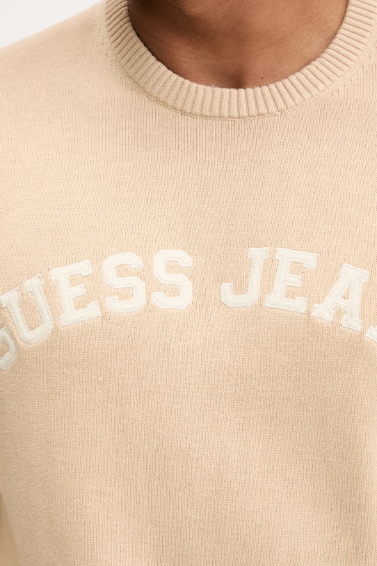 Βαμβακερό πουλόβερ Guess Jeans M5YR18.Z3HM1 μπεζ