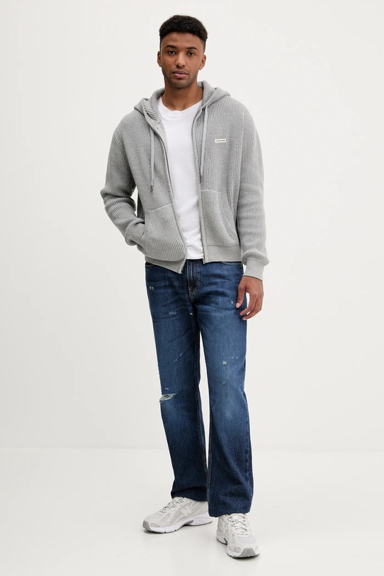 Βαμβακερή ζακέτα Guess Jeans M5YR20.Z3P41 γκρί AW25