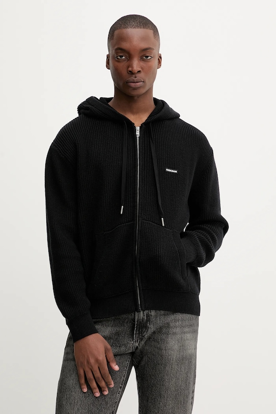 Бавовняний кардиган Guess Jeans щільний чорний M5YR20.Z3P41