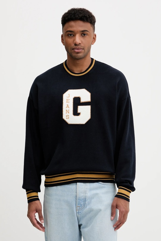 Памучен пуловер Guess Jeans памук тъмносин M5YR21.Z3HM1