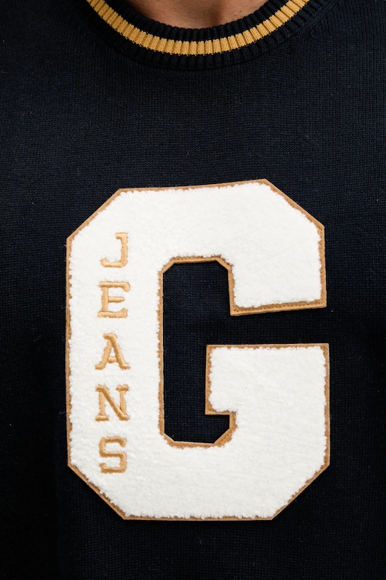 Памучен пуловер Guess Jeans M5YR21.Z3HM1 тъмносин