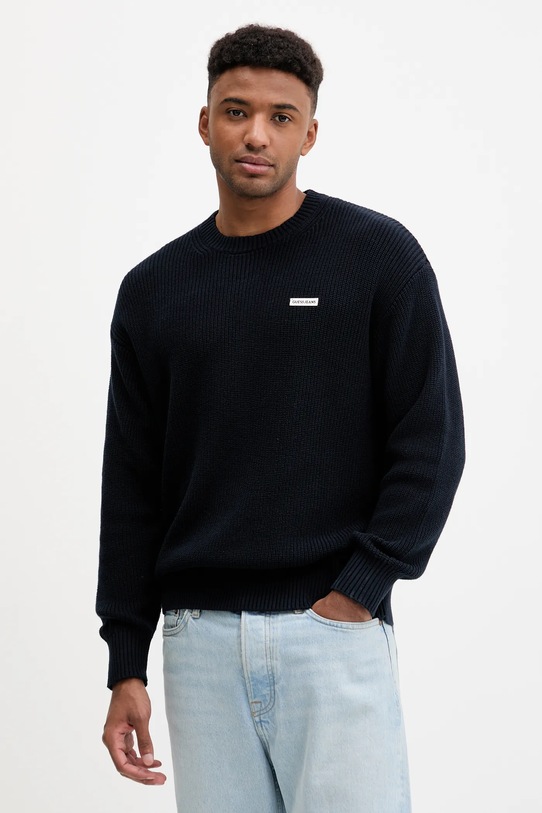 Guess Jeans sweter bawełniany bawełna granatowy M5YR25.Z3HM1