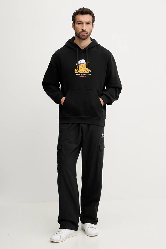Bavlněná mikina adidas Originals Graphic Lo Hd JW0166 černá AW25