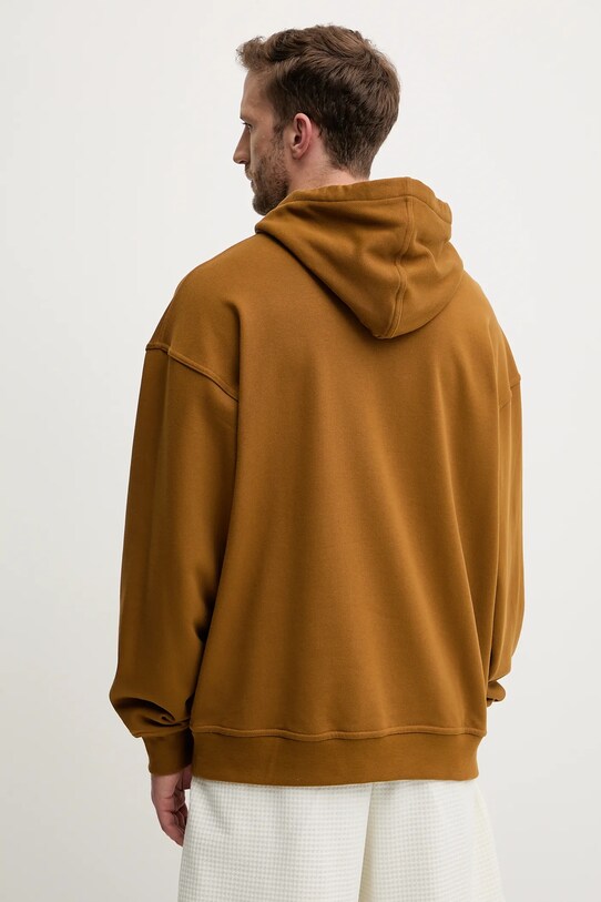 Ruházat adidas Originals pamut melegítőfelső Graphic Lo Hd JW0167 barna