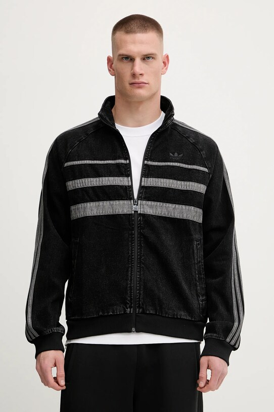 adidas Originals bluza jeansowa First TT Denim bawełna czarny JW5883