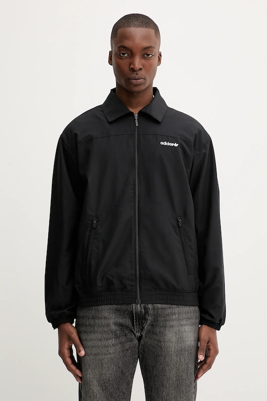 Bunda adidas Originals Brushed TT oversize čierna JX3070