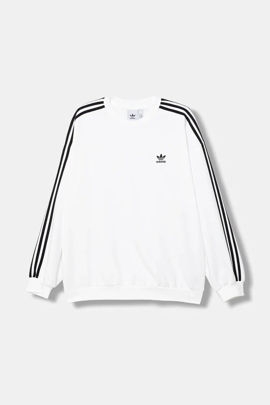 Суичър adidas Originals Oversize Crew без качулка бял JY1404