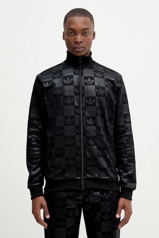 adidas Originals bluză Monogram cu modele negru JY2981