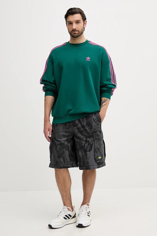 adidas Originals felső Oversize Crew KA0468 zöld AW25