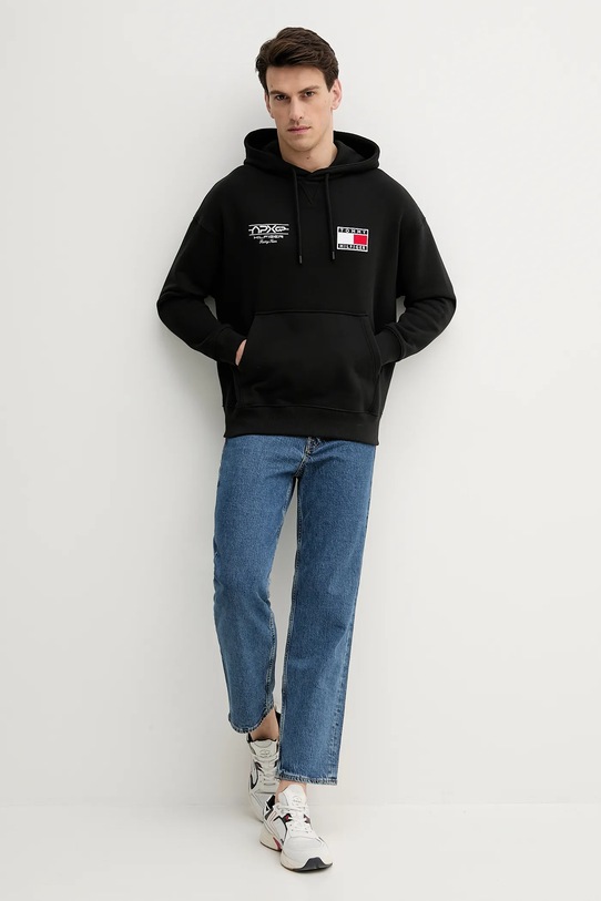 Bombažen pulover Tommy Hilfiger x F1 THE MOVIE MW0MW41386 črna AW25