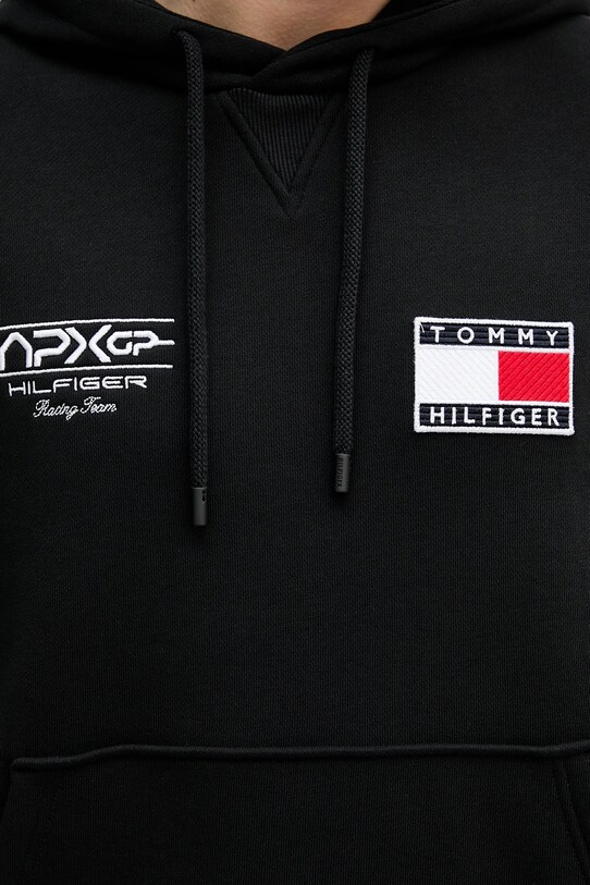 Bombažen pulover Tommy Hilfiger x F1 THE MOVIE MW0MW41386 črna