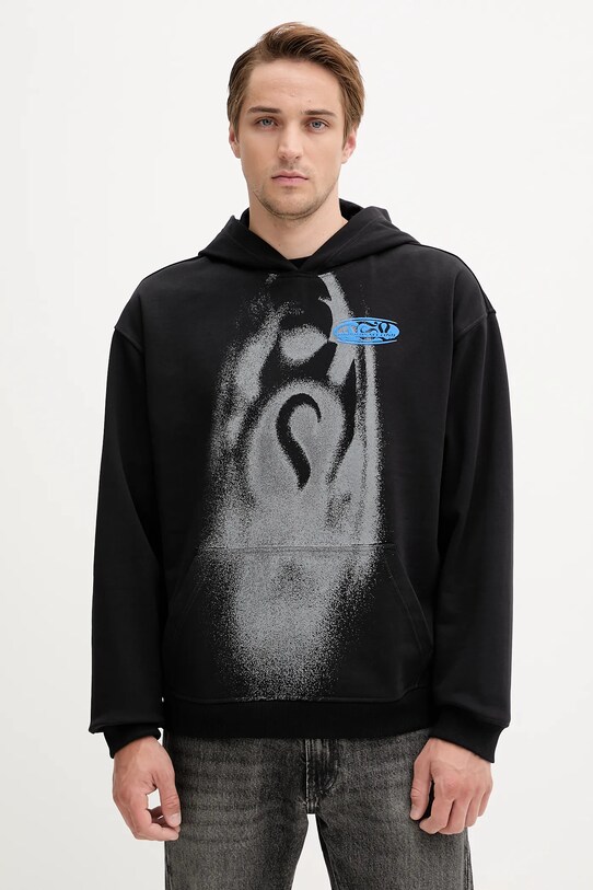 Diesel bluza S-BOXT-HOOD-T3 z kapturem czarny A19430.0HYAT