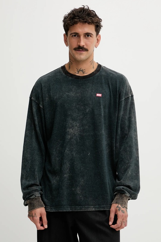 Diesel longsleeve T-BOXT-LS-T3 okrągły szary A18644.0AGBY
