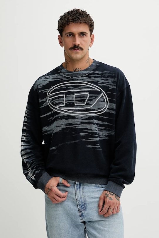 Diesel bluză S-BOXT-T1 A18654.0AGCB bleumarin AW25