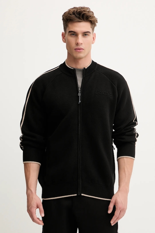 Guess sweter YAKI aplikacja czarny Z5BQ11.Z0960